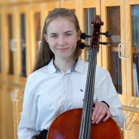 Emma Gilbert (cello) 2023 JMYAC Strings Rising Star winner